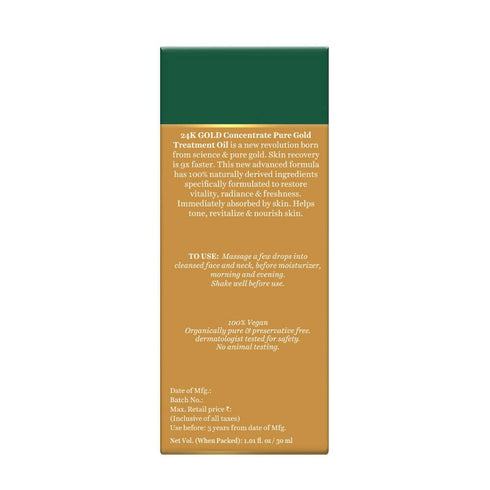 Biotique Advanced Organics 24K Gold Concentrate Pure Gold Treatment Oil 30ml