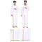 Ramraj 2Way Dhoti Jari Border Pink and Green