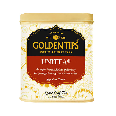 Golden Tips Unitea Tea Tin can