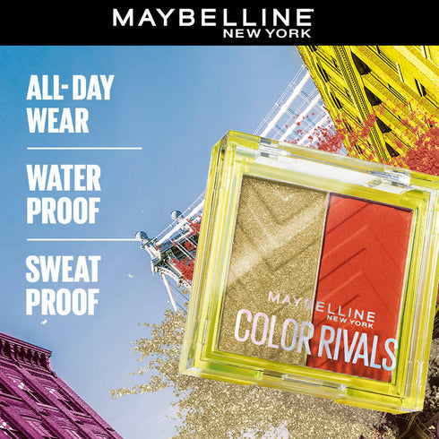 Maybelline New York Color Rivals Longwear Eyeshadow Duo | Chill X Daring