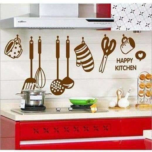 Aquire Medium PVC Vinyl Sticker for Kitchen (Pack of 1)