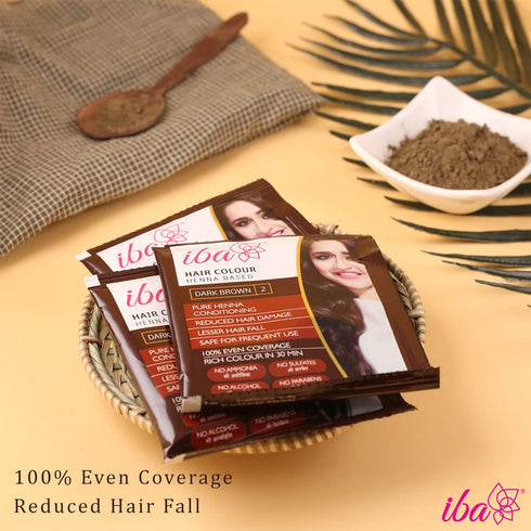 Iba Hair Color Dark Brown (Pack of 2) 70g each