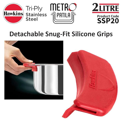 Hawkins Tri-Ply Stainless Steel Induction Metro Patila 2 Litre (SSP20)