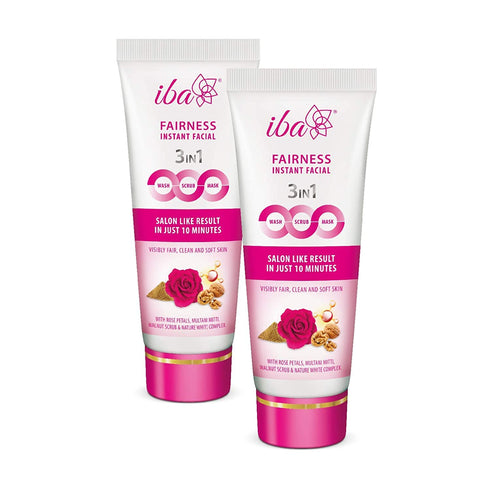 Iba 3in1 Fairness Instant Facial, 100 g each (Pack of 2)