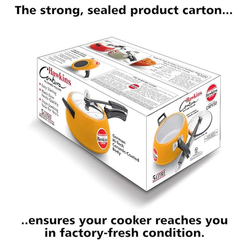 Hawkins Ceramic Coated Contura 5 L Pressure Cooker (CMY50)