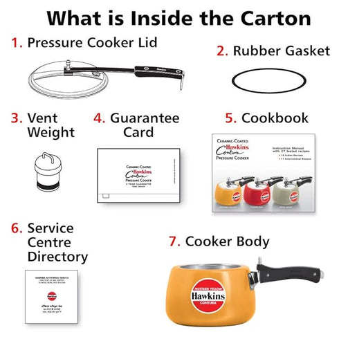 Hawkins Ceramic Coated Contura 3 L Pressure Cooker (CMY30)