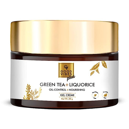 Good Vibes Plus Oil Control + Nourishing Gel Creme - Green Tea + Liquorice 50g