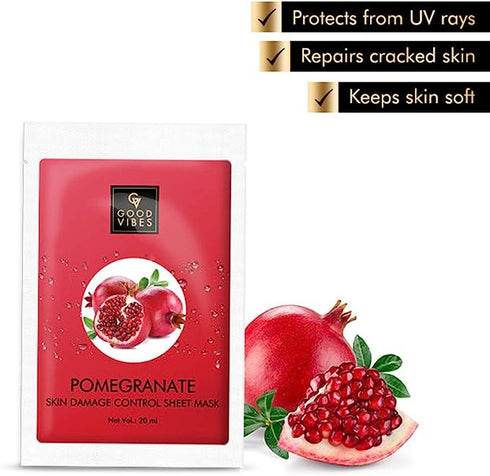 Good Vibes Pomegranate Skin Damage Control Sheet Mask 20ml