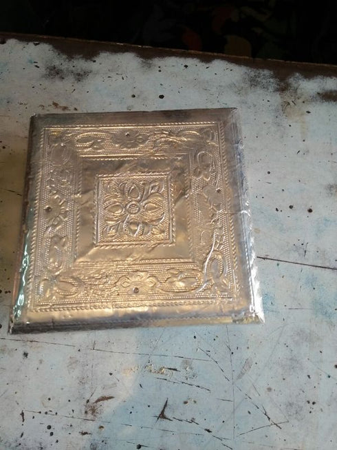 Silver Meenakari Peeta small