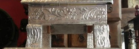 Meenakari Silver Peeta Medium