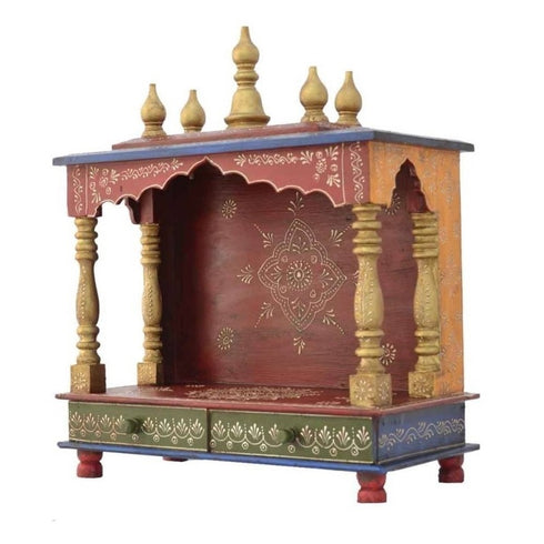 Handcrafted Wooden Pooja Mandir