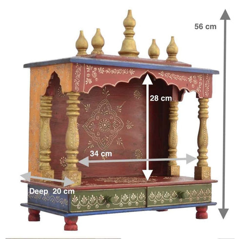 Handcrafted Wooden Pooja Mandir