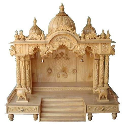 Teak Wood Designer Pooja Mandir