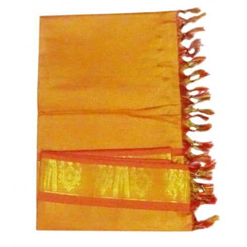 Namo Border Zari Shawl Goldenred