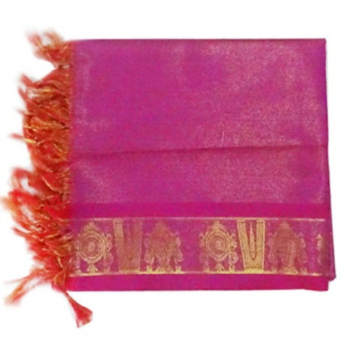 Namo Border Shawl Pink