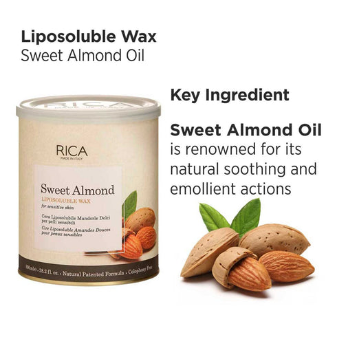 Rica Sweet Almond Liposoluble Wax 800ml