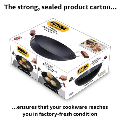 Hawkins Futura Hard Anodised Kadhai 14.5 cm Diameter 4 L (AK40)