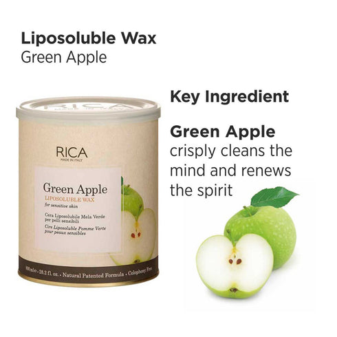 Rica Green Apple Liposoluble Wax 800ml