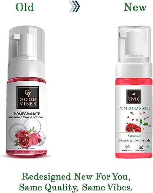 Good Vibes Pomegranate Anti Oxidant Foaming Face Wash 150ml