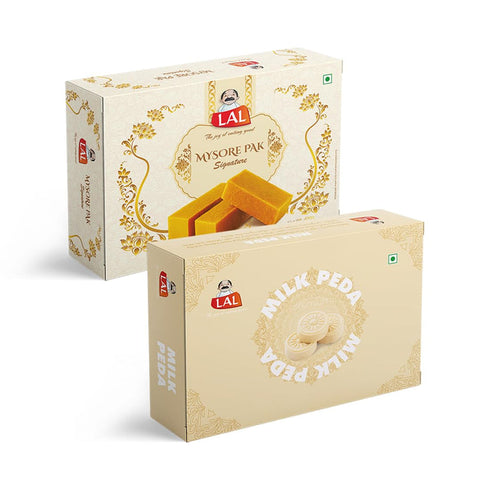 Lal Sweets Mysore Pak Signature and Milk Peda