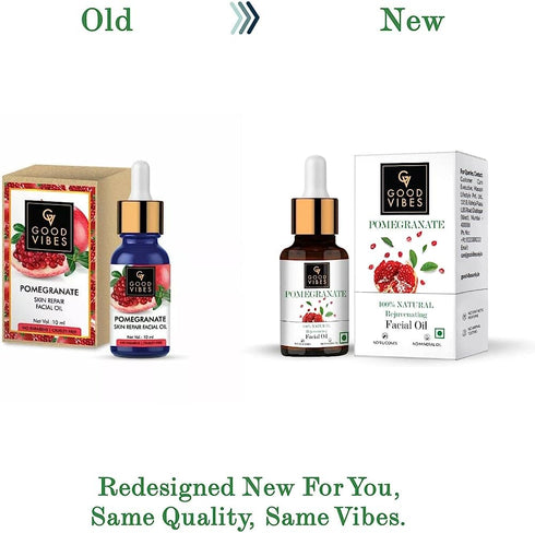 Good Vibes 100% Natural Pomegranate Rejuvenating Facial Oil 10ml