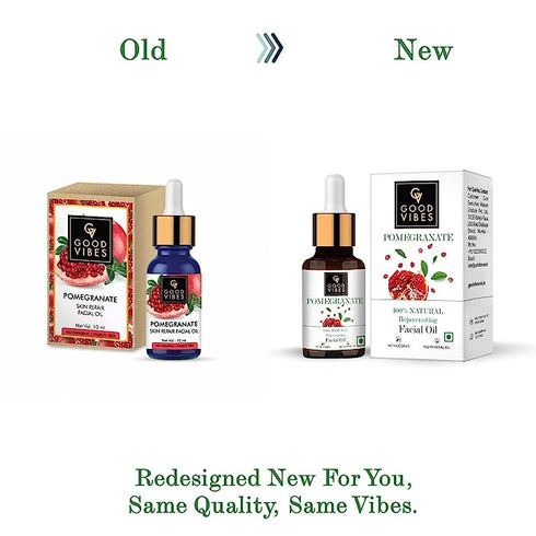 Good Vibes 100% Natural Pomegranate Rejuvenating Facial Oil 10ml