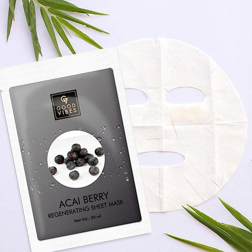 Good Vibes Regenerating Sheet Mask - Acai Berry