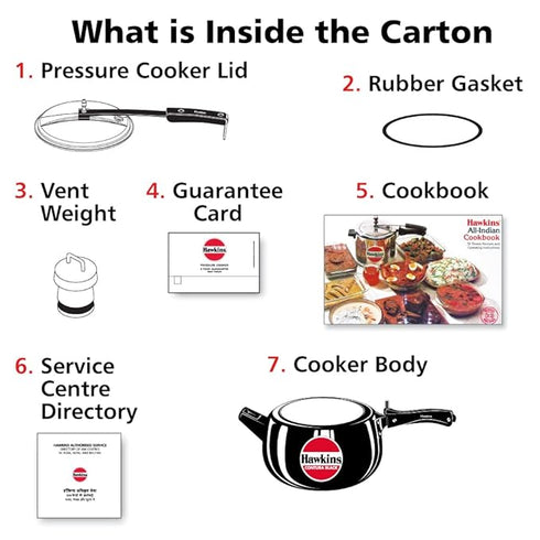 Hawkins Contura Black 5 L Pressure Cooker (CB50)