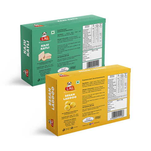 Lal Sweets Kaju Katli Premium and Besan Laddoo Premium