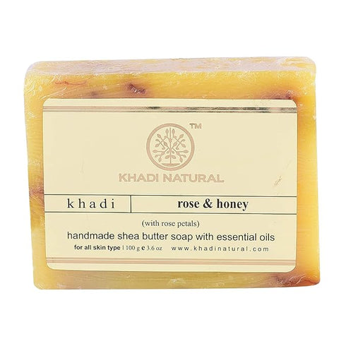 Khadi Natural Rose & Honey With Rose Petals Soap 100g