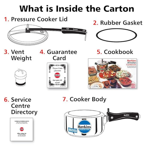 Hawkins Stainless Steel 2 L Induction Bottom Pressure Cooker (HSS20)