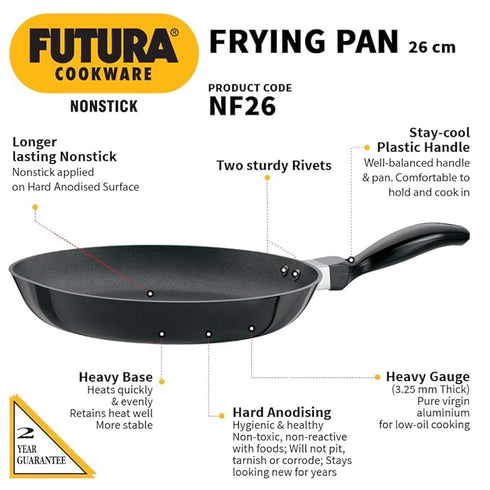Hawkins Futura Non-stick Frying Pan 26 cm Diameter 1 L (NF26)