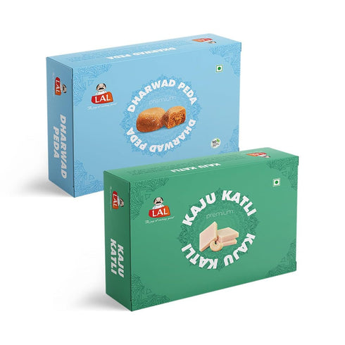 Lal Sweets Kaju Katli and Dharwad Peda