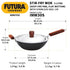 Hawkins Futura Stir Fry Wok with Stainless Steel 27 cm Diameter 3 L (INW30S)