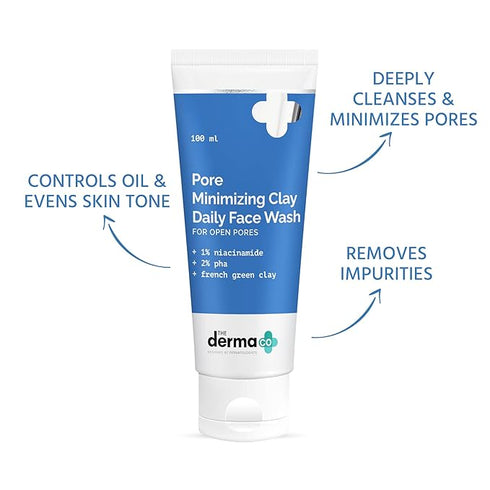 The Derma co Pore Minimizing Clay Daily Face Wash with 1% Niacinamide & 2% PHA