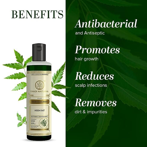 Khadi Natural Hair Cleanser Khadi Neem Sat 210ml