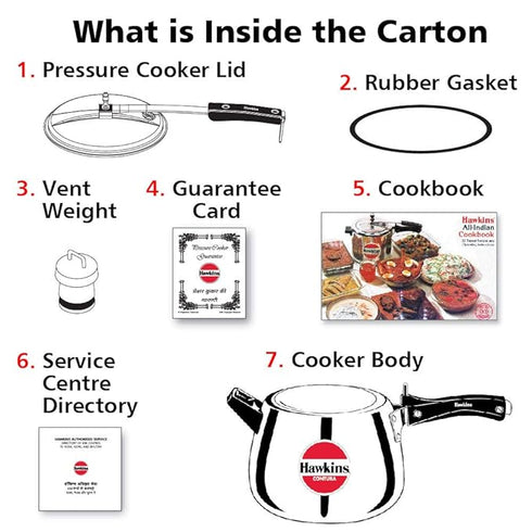 Hawkins Contura Pressure Cooker 4 Litre - Silver (HC40)