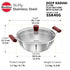 Hawkins Triply Stainless Steel Kadhai 28 cm Diameter with Lid 4 L (SSK40G)