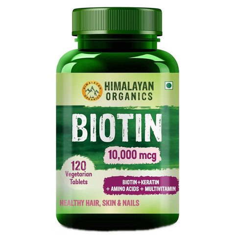 Himalayan Organics Biotin 10000 Mcg With Keratin Amino Acids