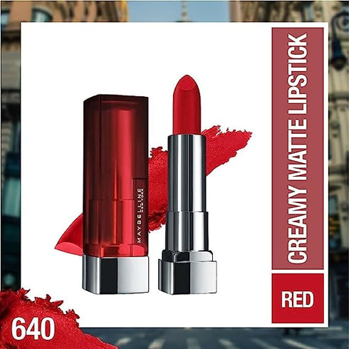 Maybelline Creamy Matte Lipstick / 640 Red Liberation