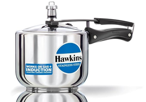 Hawkins Stainless Steel Tall 3 L Induction Bottom Pressure Cooker (HSS3T)