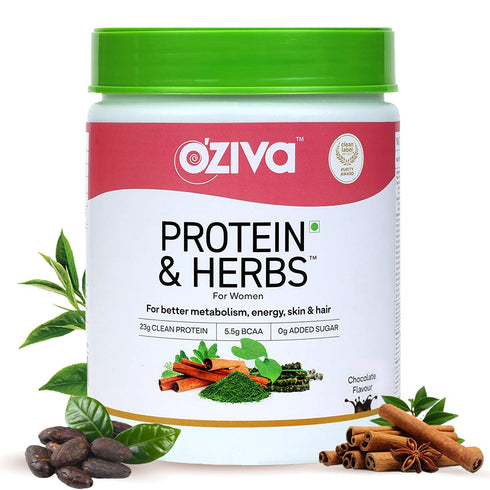 OZiva Protein Herbs Women Natural Protein Powder with Ayurvedic Herbs