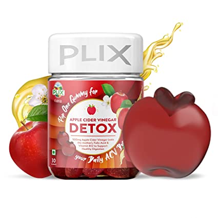 Plix Apple Cider Vinegar Detox Gummies 30 Servings