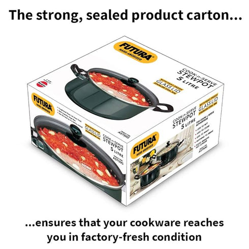 Hawkins Futura Hard Anodized Stewpot 24 cm Diameter 5 L with Lid (AST50G)