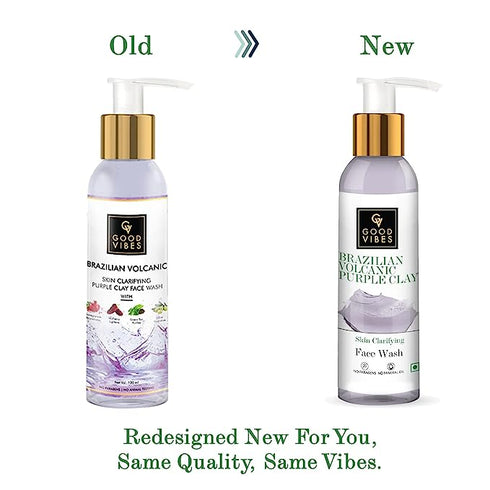 Good Vibes Brazilian Volcanic Skin Clarifying Purple Clay Face Wash 120ml