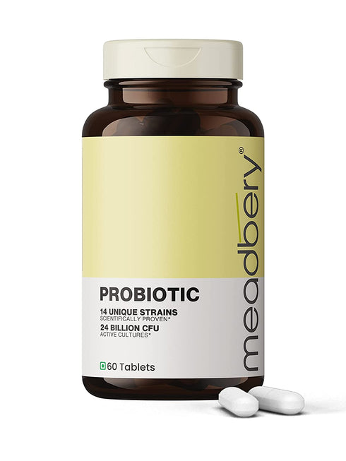 Meadbery Probiotic for Women Men and Adults Natural Shelf Stable Probiotic Supplement 200g