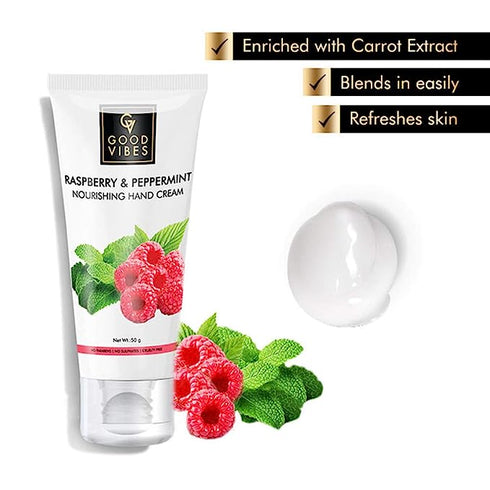 Good Vibes Nourishing Hand Cream - Raspberry and Peppermint 50g
