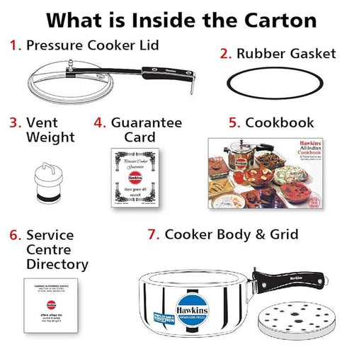 Hawkins Stainless Steel 3 L Induction Bottom Pressure Cooker (HSS3W)