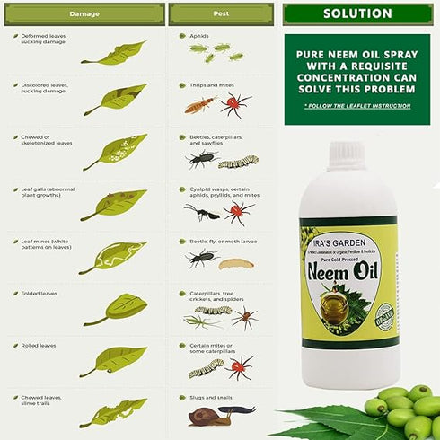 IRA'S GARDEN Cold Pressed Pure Neem Oil