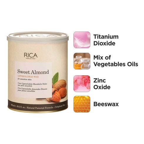Rica Sweet Almond Liposoluble Wax 800ml